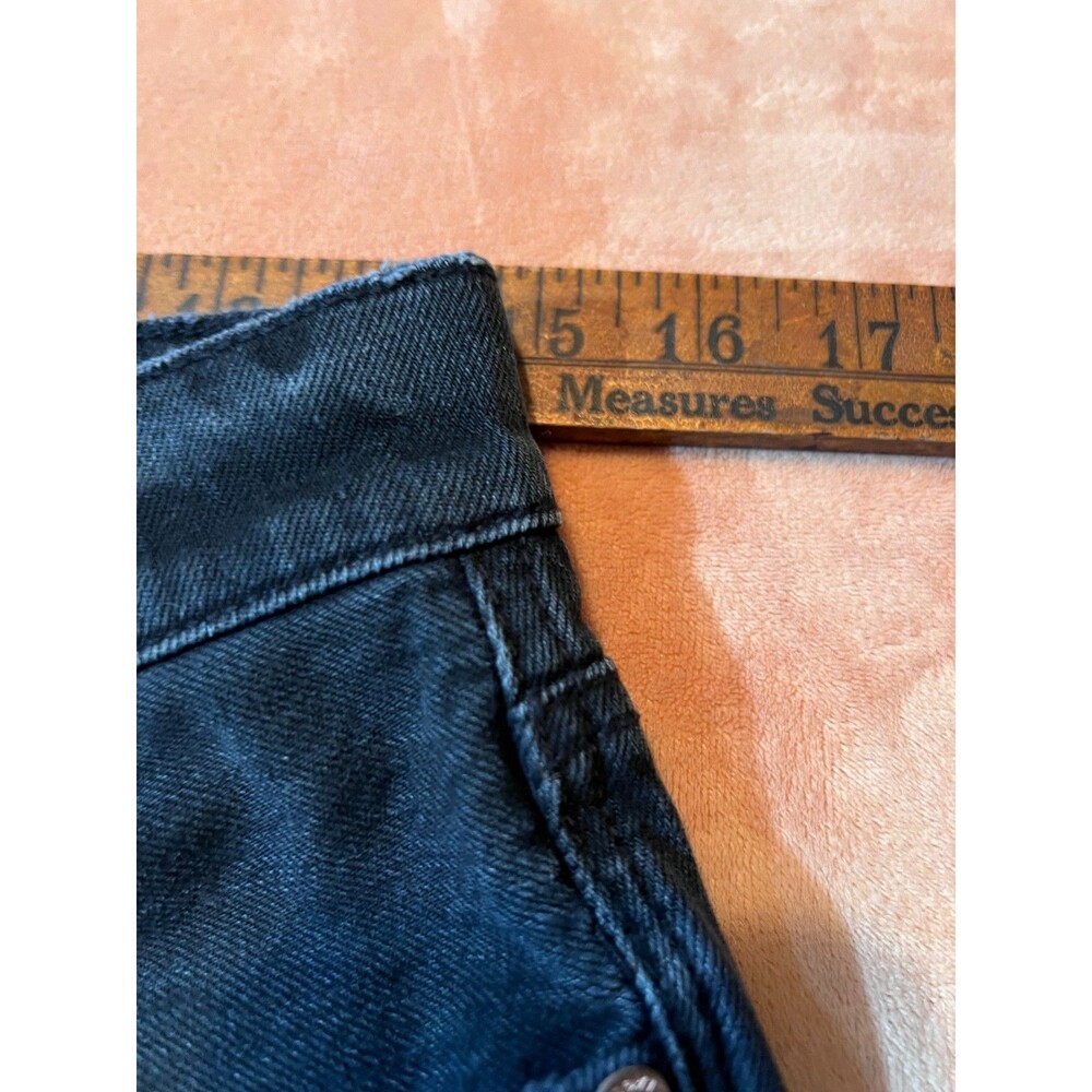 NEW American Eagle Women's Black Cuffed Denim Stigrid Shorts May 2025 4 - Picture 2 of 7